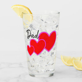 Lotsa Love Red Pink Love Hecht Pap Custom Name Glas