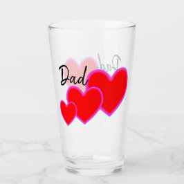 Lotsa Love Red Pink Love Hecht Pap Custom Name Glas