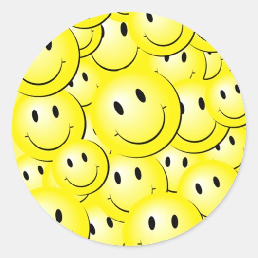 Lotsa Sunny Happy Faces op Sticker (Voorkant)