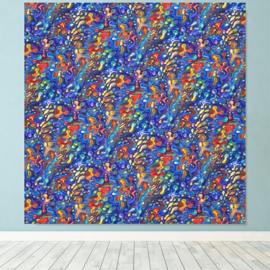 Lotsadrops Canvas Afdruk (Insitu (Houten vloer))