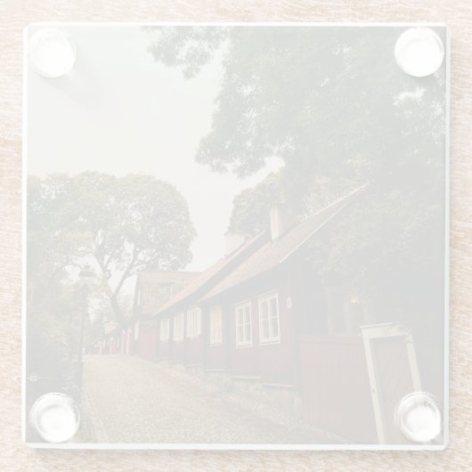 Lotsgatan - Sodermalm - Stockholm Glazen Onderzetter (Achterkant)