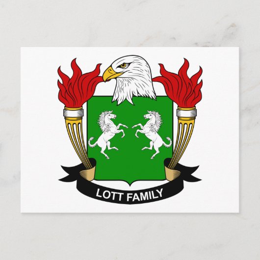 Lott Family Crest Briefkaart (Voorkant)