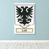 Lott Family Crest Canvas Afdruk (Insitu (Houten vloer))
