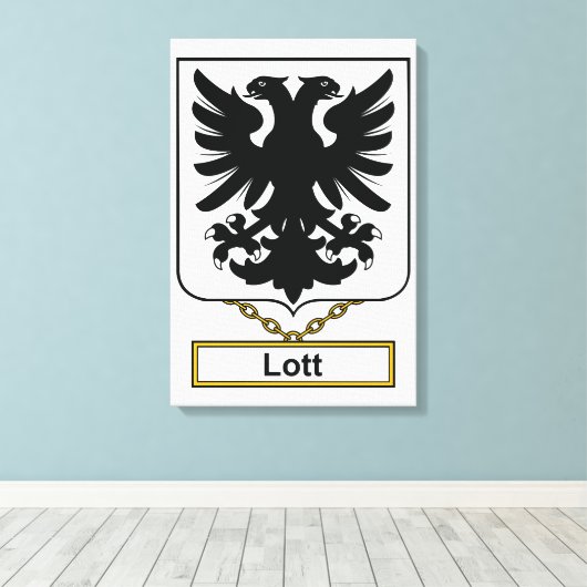 Lott Family Crest Canvas Afdruk (Insitu (Houten vloer))