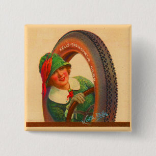 Lotta Miles no. 1- 1920s Kelly-Springfields band m Vierkante Button 5,1 Cm