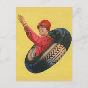 Lotta Miles zwaait naar Kelly-Springfleld banden Briefkaart