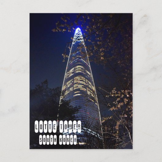 Lotte World Tower in Seoul Zuid-Korea Briefkaart (Voorkant)