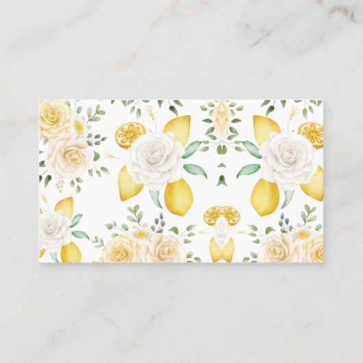 Lotterijticket citroenen & rozen wijn Bruidscadeau Plaatskaartje (Achterkant)