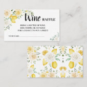 Lotterijticket citroenen & rozen wijn Bruidscadeau Plaatskaartje (Voorkant / Achterkant)