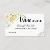 Lotterijticket citroenen & rozen wijn Bruidscadeau Plaatskaartje (Voorkant)