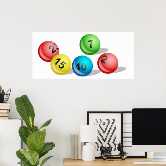 Lottery Balls Poster (Thuiskantoor)
