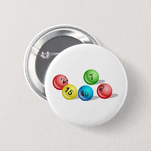 Lottery Balls Ronde Button 5,7 Cm (Voorkant /achterkant)