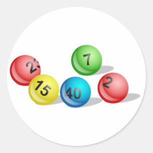 Lottery Balls Ronde Sticker