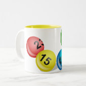 Lottery Balls Tweekleurige Koffiemok (Voorkant links)