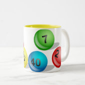 Lottery Balls Tweekleurige Koffiemok (Voorkant rechts)