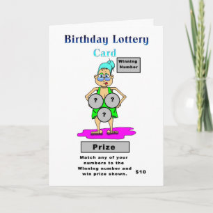 Lottery Birthday-kaart Kaart