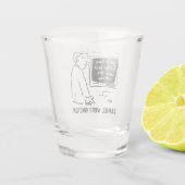 Lottery Cartoon voor geldmachines. Shot Glas (Achterkant)