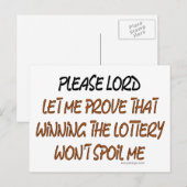 Lottery Humor Briefkaart (Voorkant / Achterkant)