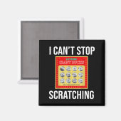 Lottery I Can't Stop Scratching - Scratch Ticket  Magneet (Voorkant / Achterkant)