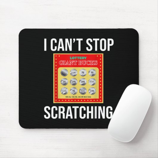 Lottery I Can't Stop Scratching - Scratch Ticket Muismat (Met muis)