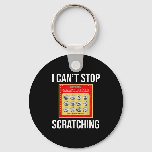 Lottery I Can't Stop Scratching - Scratch Ticket Sleutelhanger (Voorkant)