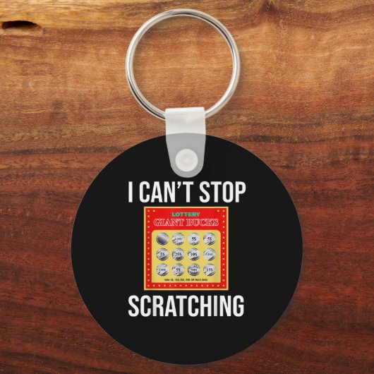 Lottery I Can't Stop Scratching - Scratch Ticket Sleutelhanger (Voorkant)
