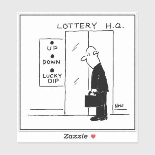 Lottery or Lotto Headquarters Lift or Elevator Sticker (Vel)