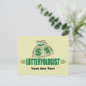 Lottery Player Winner Funny Lotteryologist Briefkaart (Staand voorkant)
