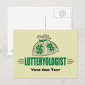 Lottery Player Winner Funny Lotteryologist Briefkaart (Voorkant / Achterkant)