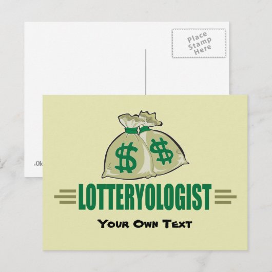 Lottery Player Winner Funny Lotteryologist Briefkaart (Voorkant / Achterkant)