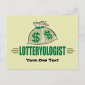 Lottery Player Winner Funny Lotteryologist Briefkaart (Voorkant)