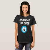 Lottery Saying Knock At The Door Four Caller Slang T-shirt (Voorkant volledig)