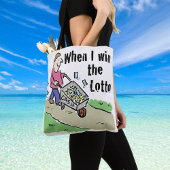 Lottery Winner Design Man met Barrow of Cash Tote Bag