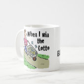 Lottery Winning Design Man met Barrow of Cash Koffiemok (Voorkant links)