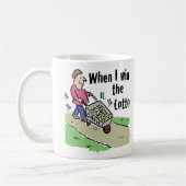 Lottery Winning Design Man met Barrow of Cash Koffiemok (Links)