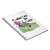 Lottery Winning Design Man met Barrow of Cash Notitieboek (Rechterzijde)