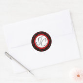 Lotti Dotti - Initialen Sticker (rood) (Envelop)