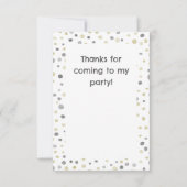 Lottie Confetti Waterverf Stippen Bedankt Card (Achterkant)