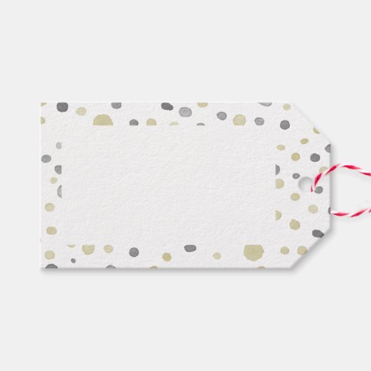 Lottie Confetti Waterverf Stippen Gift Label Cadeaulabel (Voorkant (Horizontaal))
