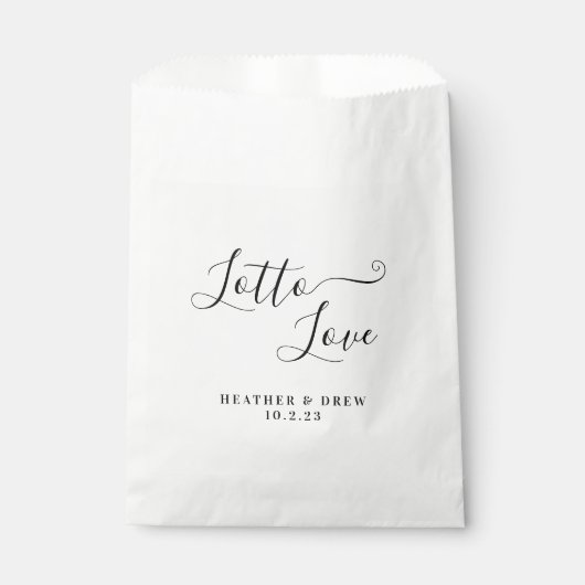 Lotto Love Lottery Scratcher Wedding Favor Classic Bedankzakje (Voorkant)