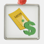 Lotto Ticket Metalen Ornament (Voorkant)