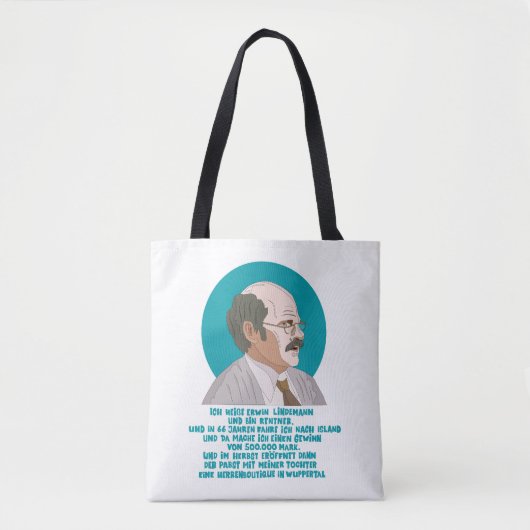 Lottogewinner Erwin Lindemann - Loriot - Funny Tote Bag (Voorkant)