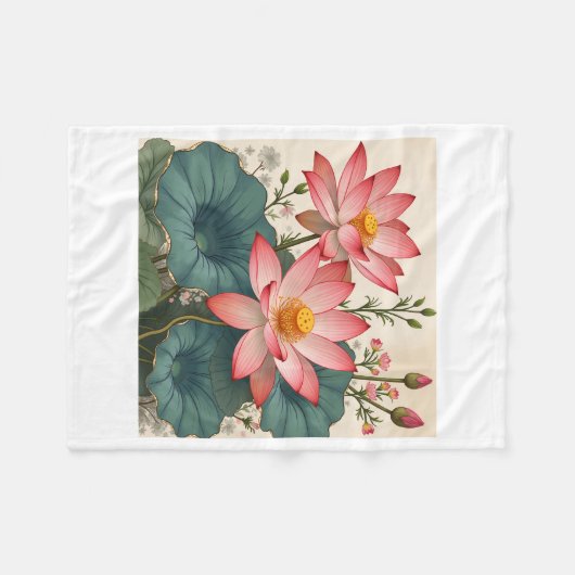 lotus1 fleece deken (Voorkant (Horizontaal))