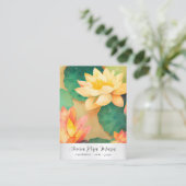 *~* Lotus 4 Art   PHOTO Nature Flowers QR AP67 Visitekaartje (Staand voorkant)