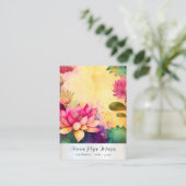 *~* Lotus 6 Art   PHOTO Nature Flowers QR AP67 Visitekaartje (Staand voorkant)