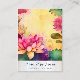 *~* Lotus 6 Art   PHOTO Nature Flowers QR AP67 Visitekaartje