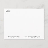 Lotus Aankondigingskaart (Achterkant)