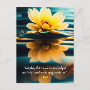Lotus All Beauful Rumi Quote Briefkaart