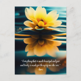 Lotus All Beauful Rumi Quote Briefkaart