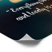 Lotus All Beauful Rumi Quote Poster (Hoek)